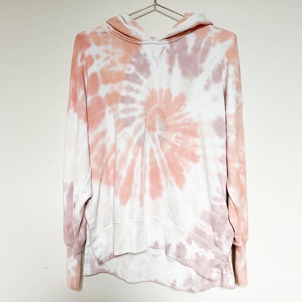 Abercrombie Pink Purple Tie Dyed Long Sleeve Hoodie Sweatshirt